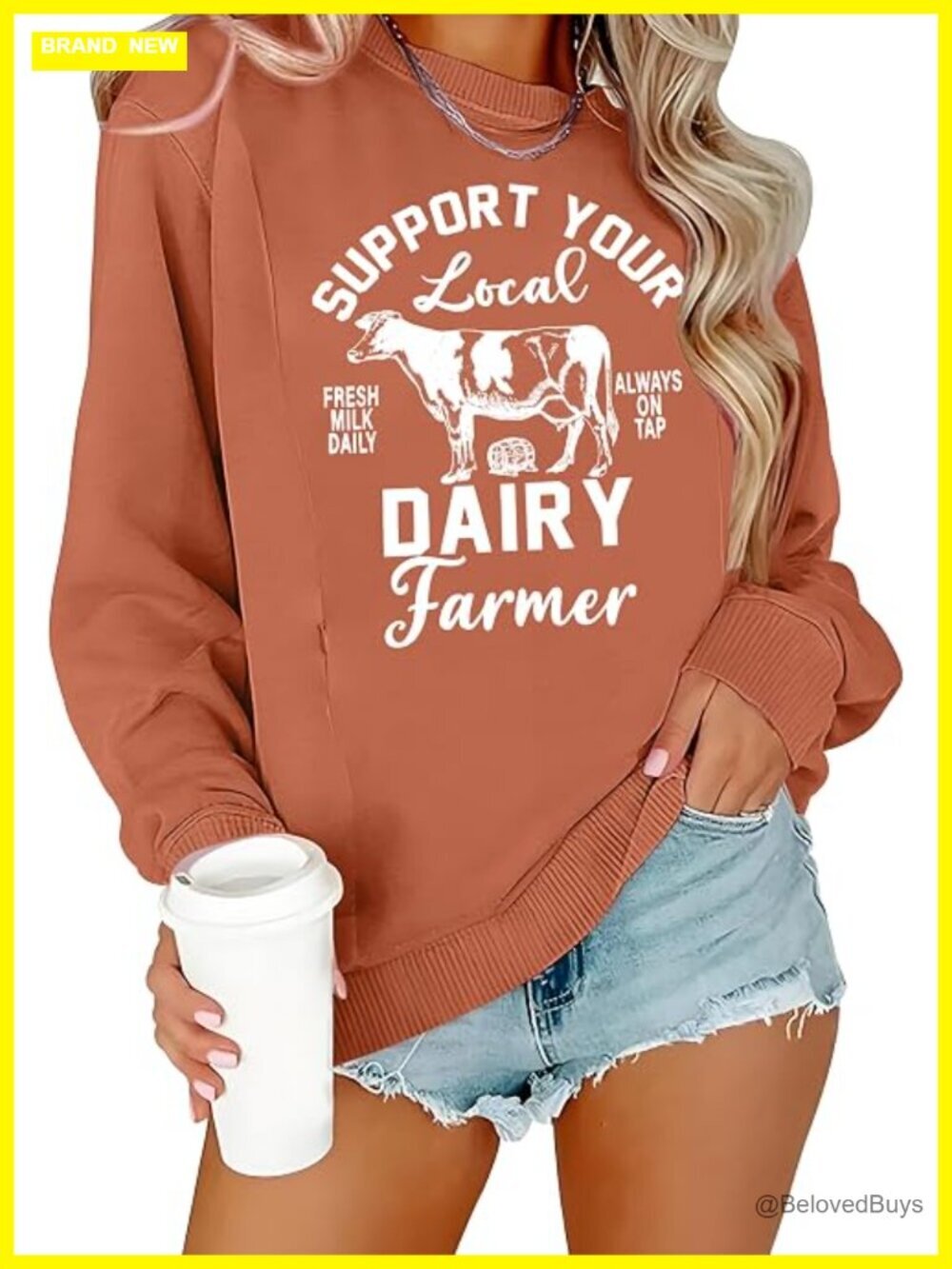 Nursing Sweatshirt with Zipper Crew Neck Long Sleeve Maternity Top